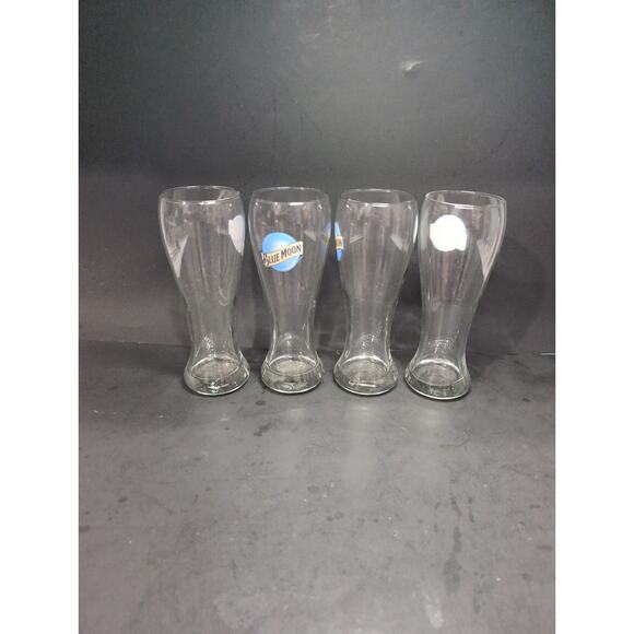 Blue Moon Pilsner Beer Glassware, 16 Oz, 7.5"‎ Tall, Set of 4, Drinking Glasses - Picture 4 of 9